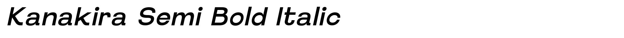 Kanakira Semi Bold Italic image